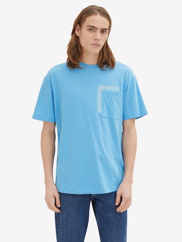 T-Shirt TOM TAILOR DENIM en bleu : devant