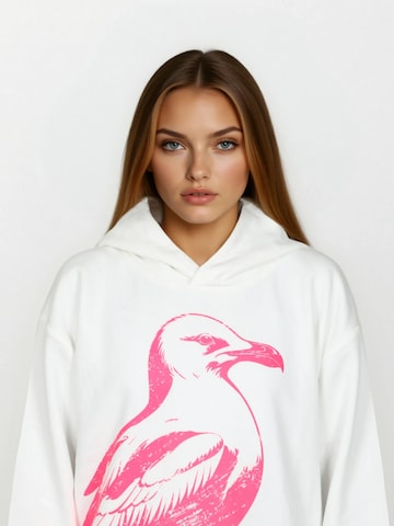 Sweat-shirt 'ADJÜS' salzhaut en blanc