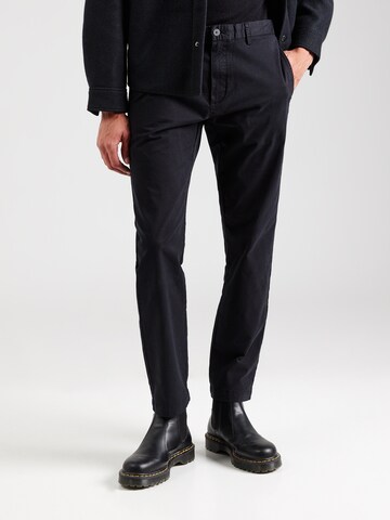 HUGO Regular Chino 'David' in Zwart: voorkant