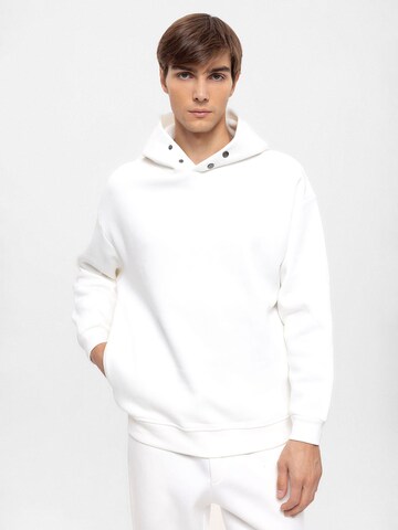 Sweat-shirt Antioch en blanc : devant