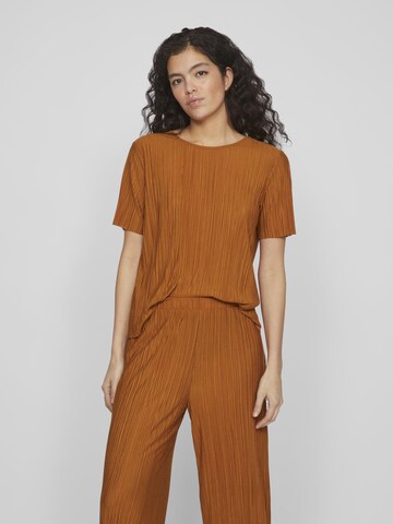 VILA Blouse 'VIPlisa' in Bruin: voorkant