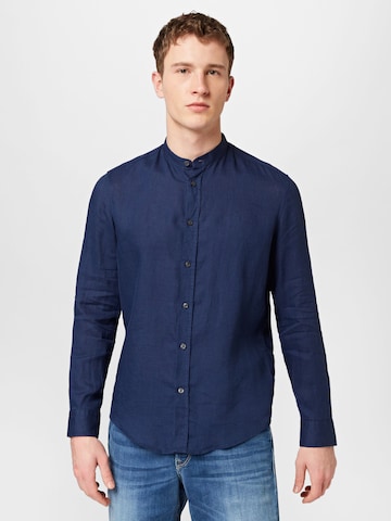 DRYKORN Slim fit Overhemd 'Tarok' in Blauw: voorkant