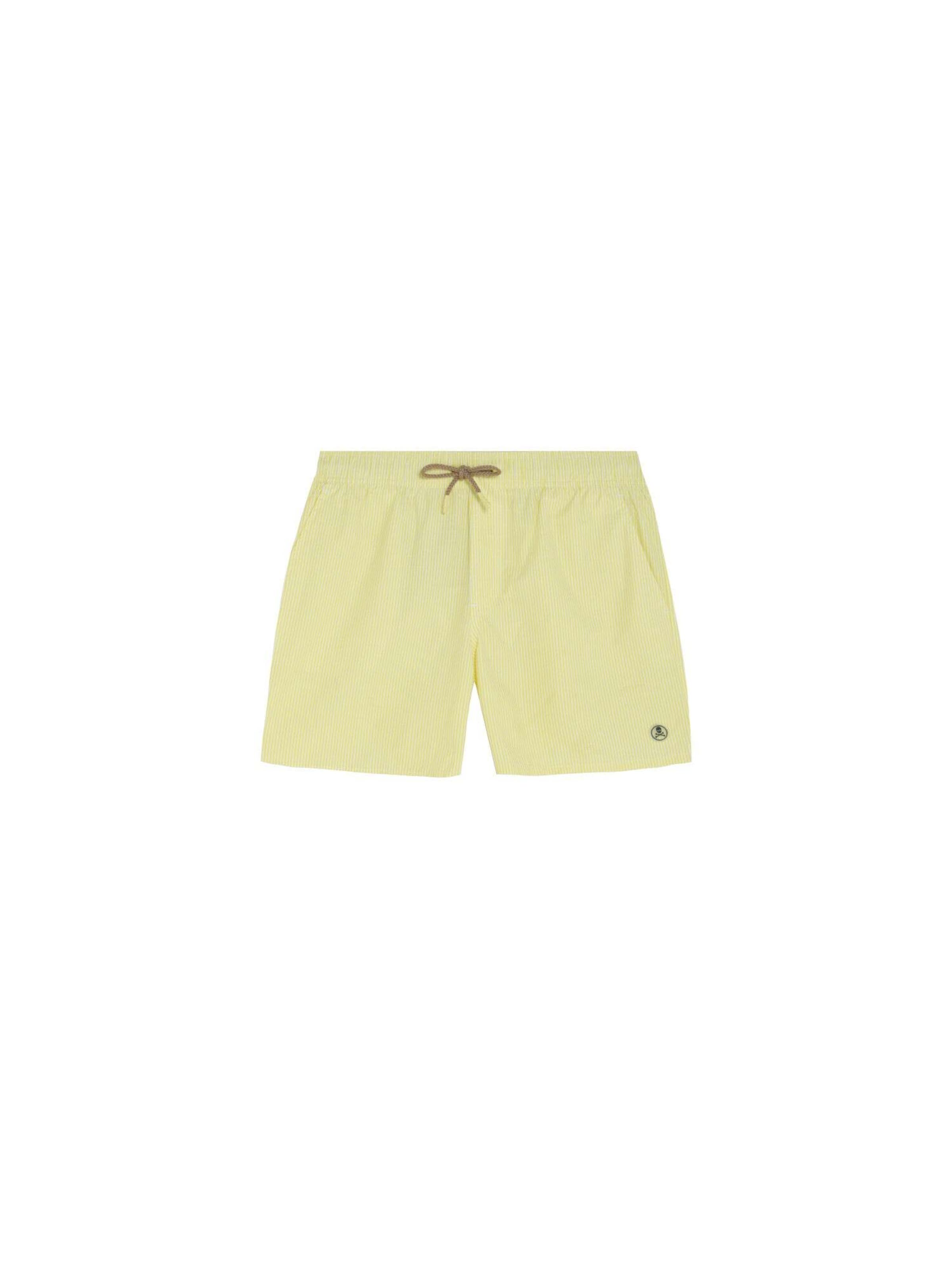 Scalpers Oxford Stripes Swimsuit ' ' in Gelb: Vorderseite