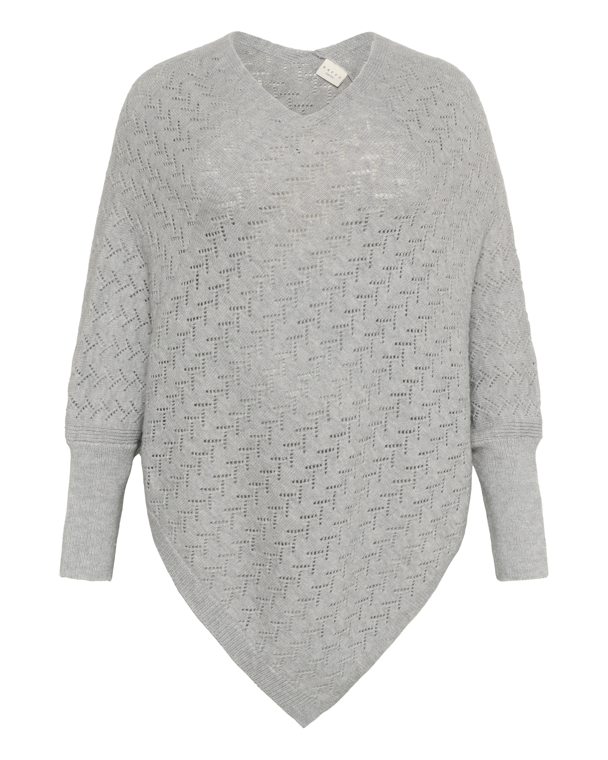 KAFFE CURVE Pelerína - Sivá: predná strana