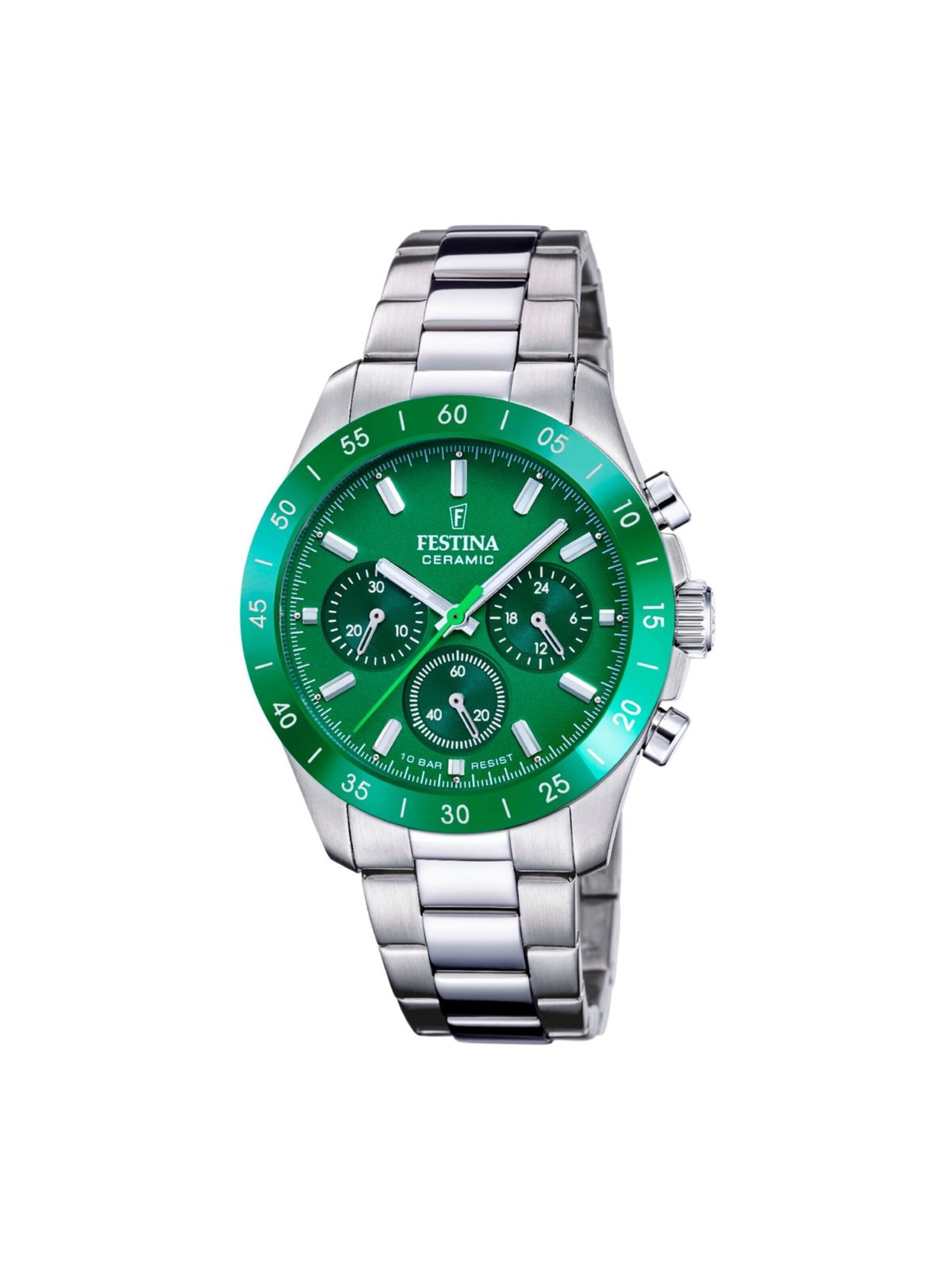 Montre à affichage analogique FESTINA en vert : devant