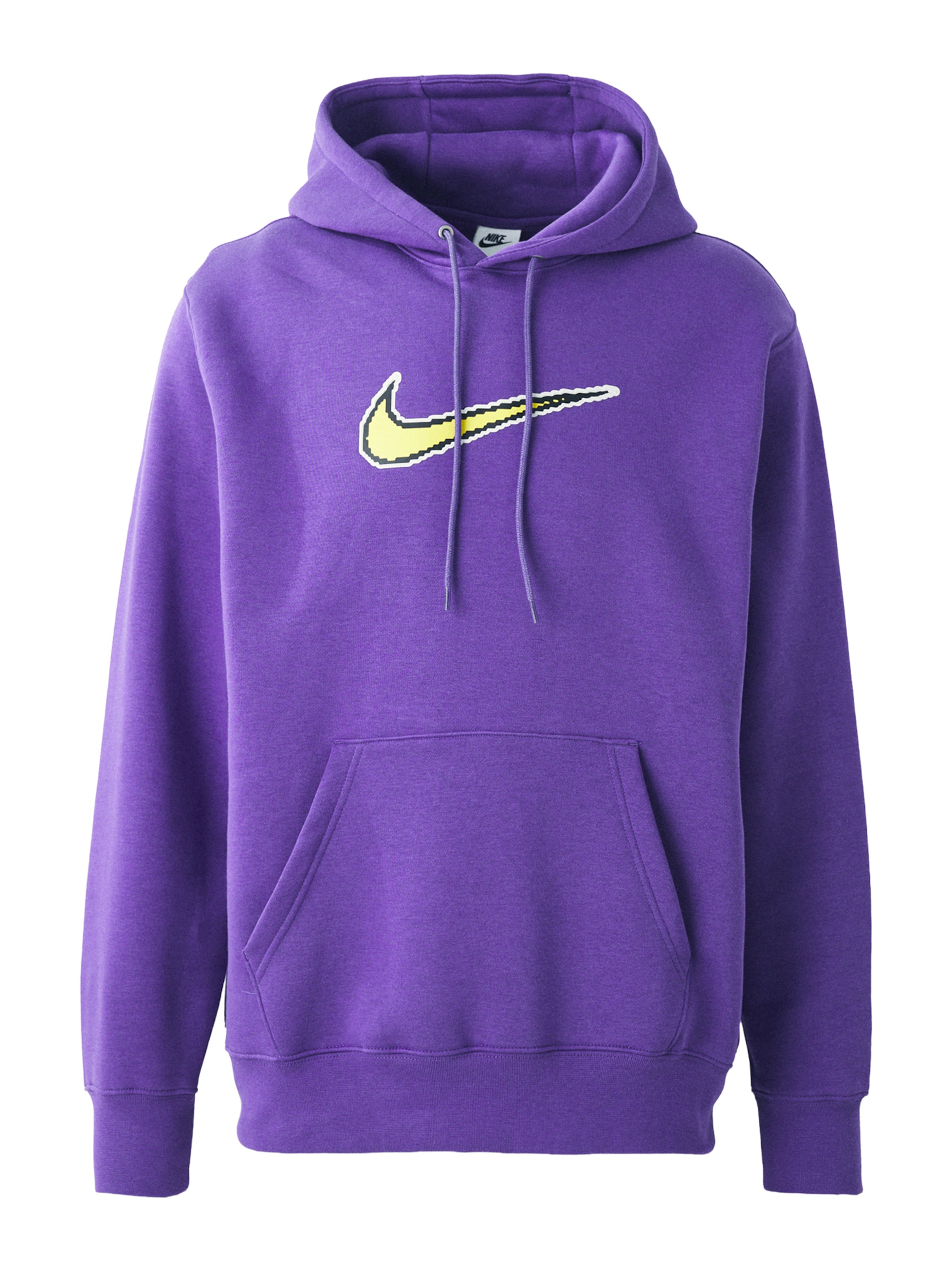 Nike Sportswear Sweatshirt 'CLUB' in Yellow / Dark purple / Black / White, Item view
