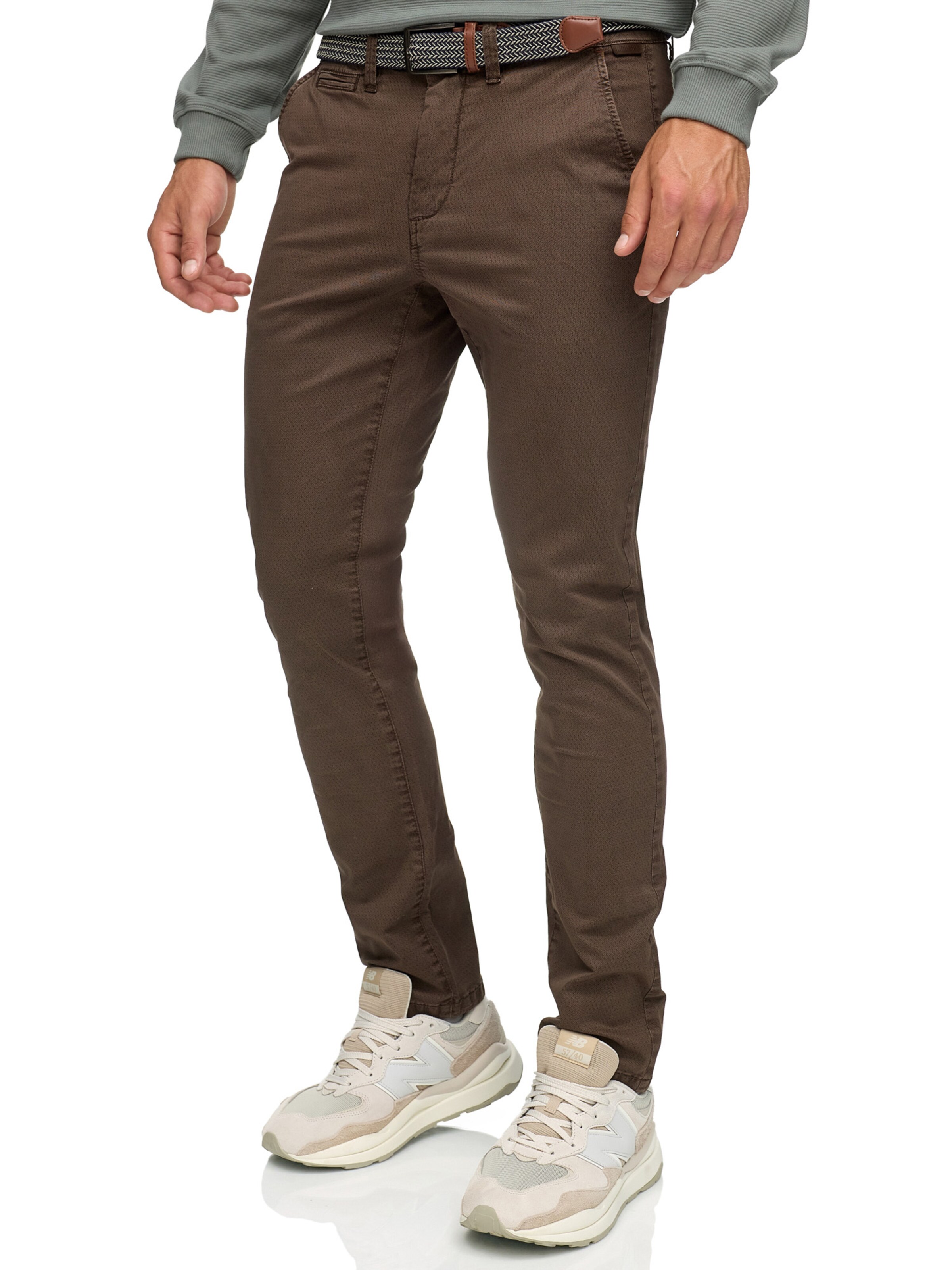 INDICODE JEANS Regular Chino Pants in Brown