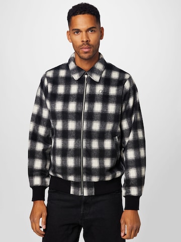 Cleptomanicx Between-Season Jacket 'Checker' in White: front