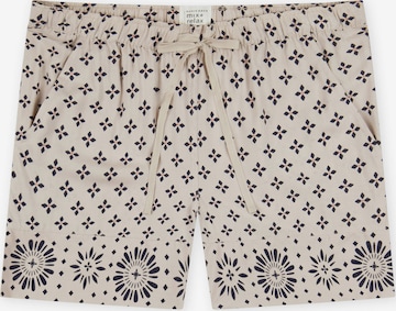 Pantalon de pyjama ' Mix & Relax Web ' SCHIESSER en beige : devant