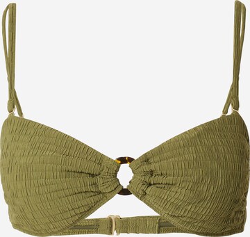 Abercrombie & Fitch T-shirt Bikini Top in Green: front