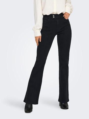 JDY Flared Jeans 'JDYKaren' in Black: front