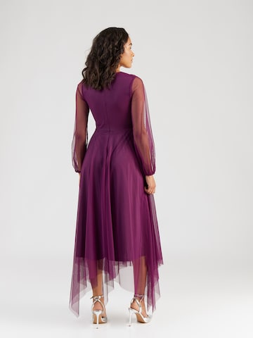 Frock and Frill Evening Dress in Purple