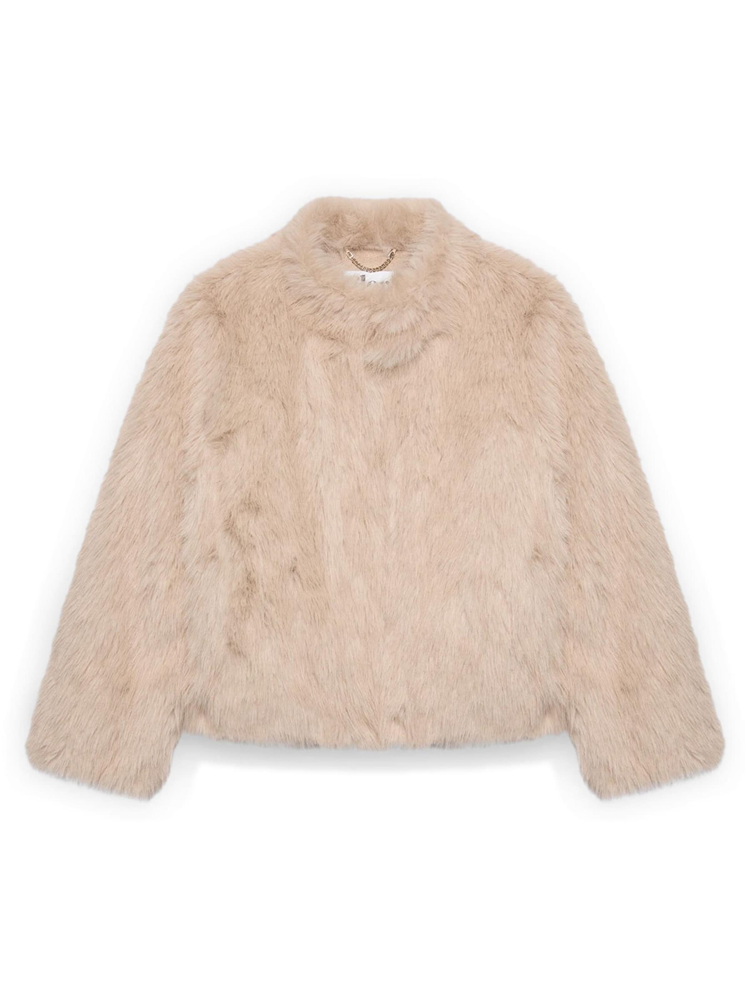 Fiorella Rubino Wintermantel in Beige: voorkant