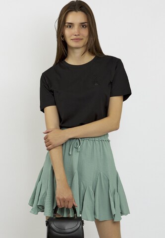 FRESHLIONS Shirt 'Embroidere' in Black: front