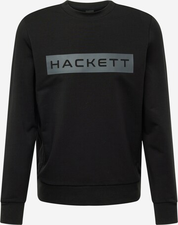 Hackett London Sweatshirt 'ESSENTIAL' in Zwart: voorkant