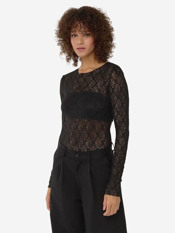 Hiccup Shirt Bodysuit in Black: front