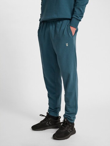 Hummel Tapered Sportsbukser 'PULSE' i blå: forside
