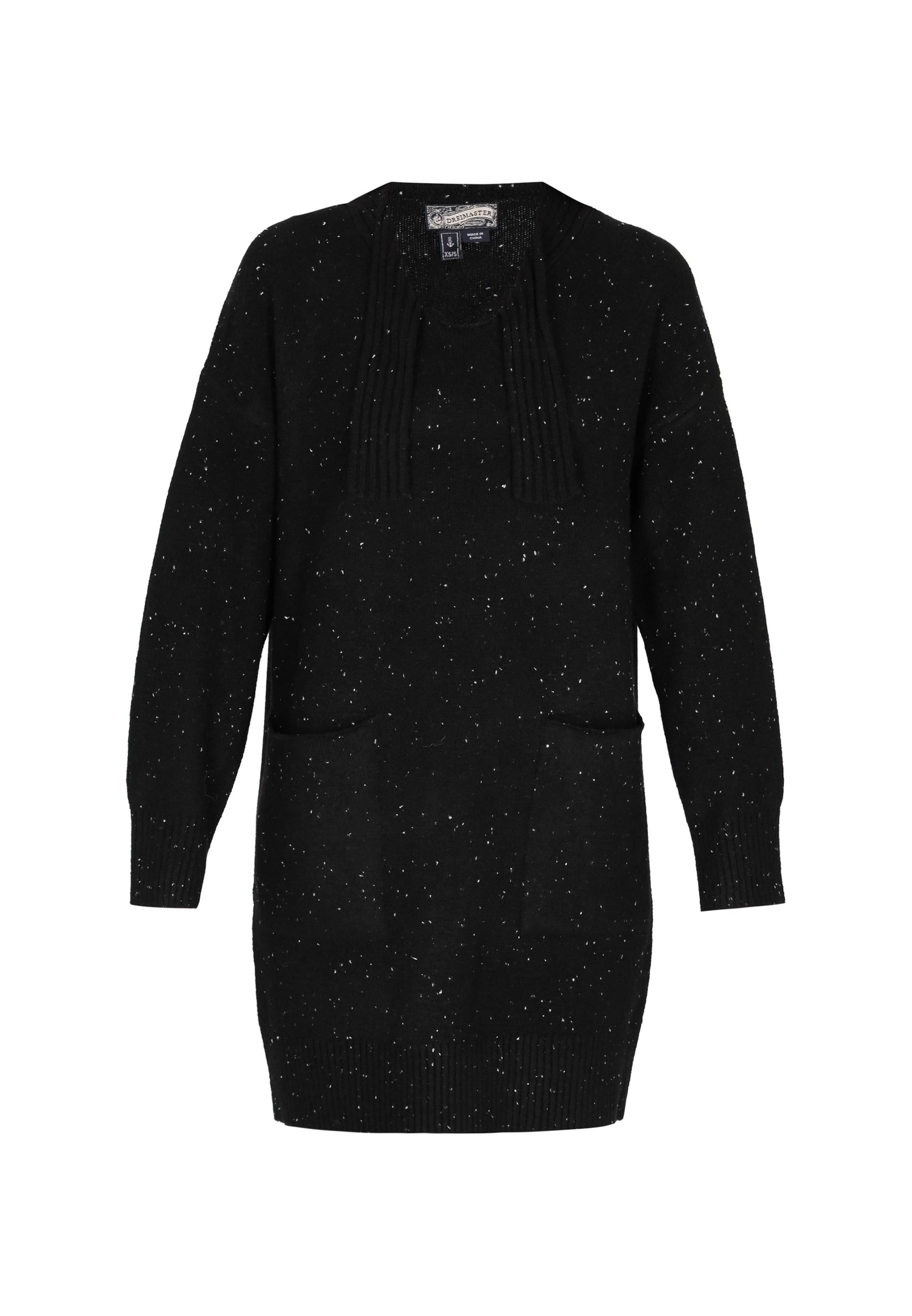DreiMaster Vintage Плетена рокля в черно: отпред