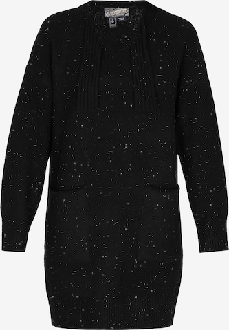 DreiMaster VintagePletena haljina - crna boja: prednji dio