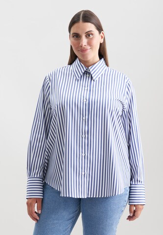 Chemisier 'Schwarze Rose' SEIDENSTICKER en bleu : devant