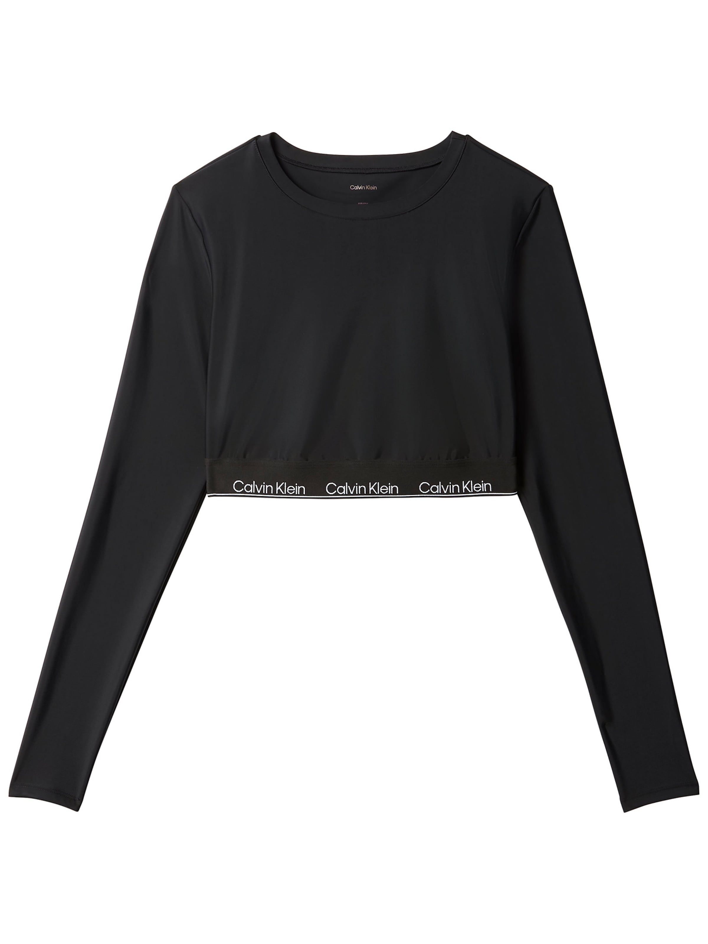 Calvin Klein Swimwear Performance Shirt in Black / White, Item view