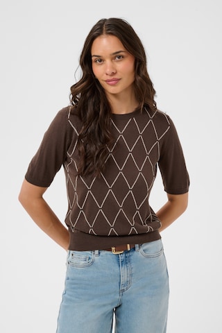 Pull-over 'KAnora Harlequin' Kaffe en marron : devant