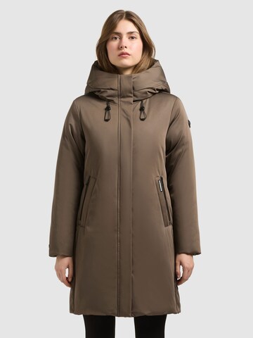 Manteau d’hiver 'Hickle' khujo en marron : devant