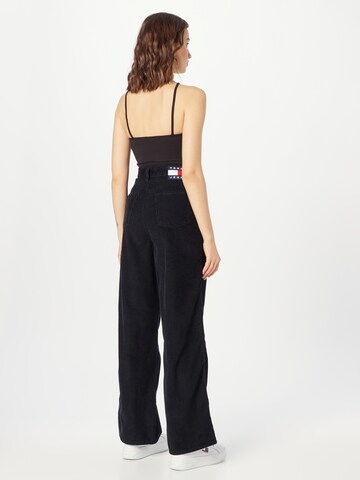 Tommy Jeans Wide leg Broek 'Claire' in Zwart