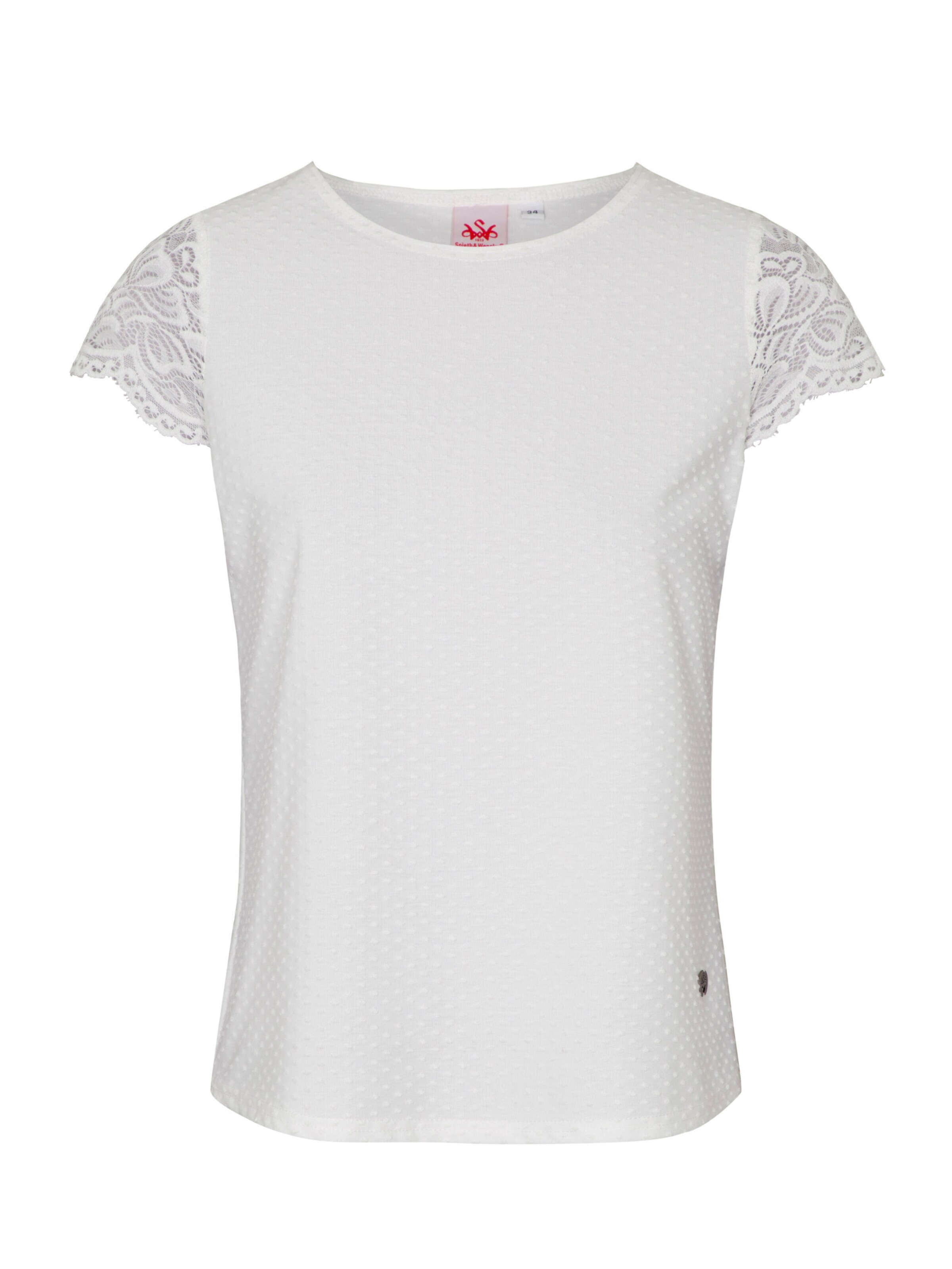 SPIETH & WENSKY Klederdracht blouse in Wit: voorkant