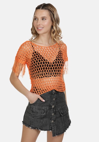 IZIA Shirt in Oranje: voorkant