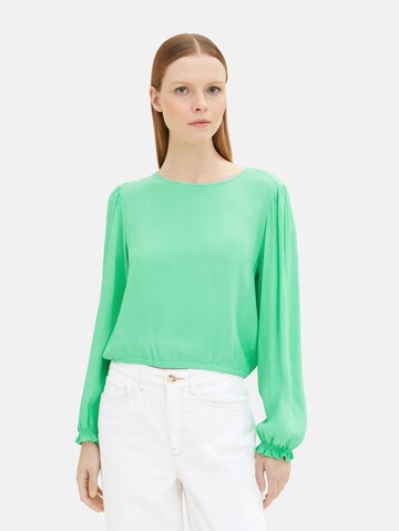 TOM TAILOR DENIM Blouse in Green: front