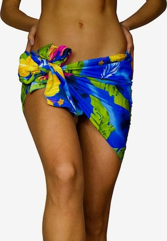Telo da mare 'Big Flower' di King Kameha in blu: frontale