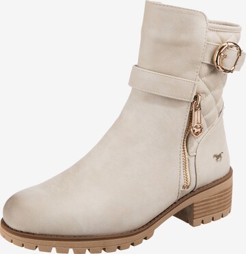 MUSTANG Ankle Boots in Beige: front