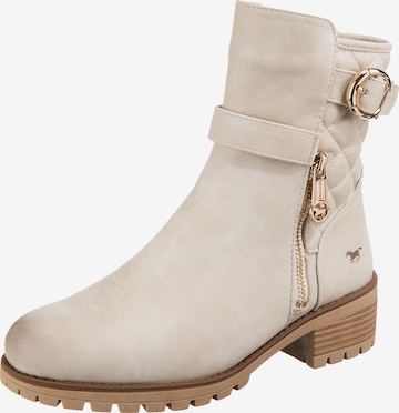 MUSTANG Ankle Boots in Beige: front