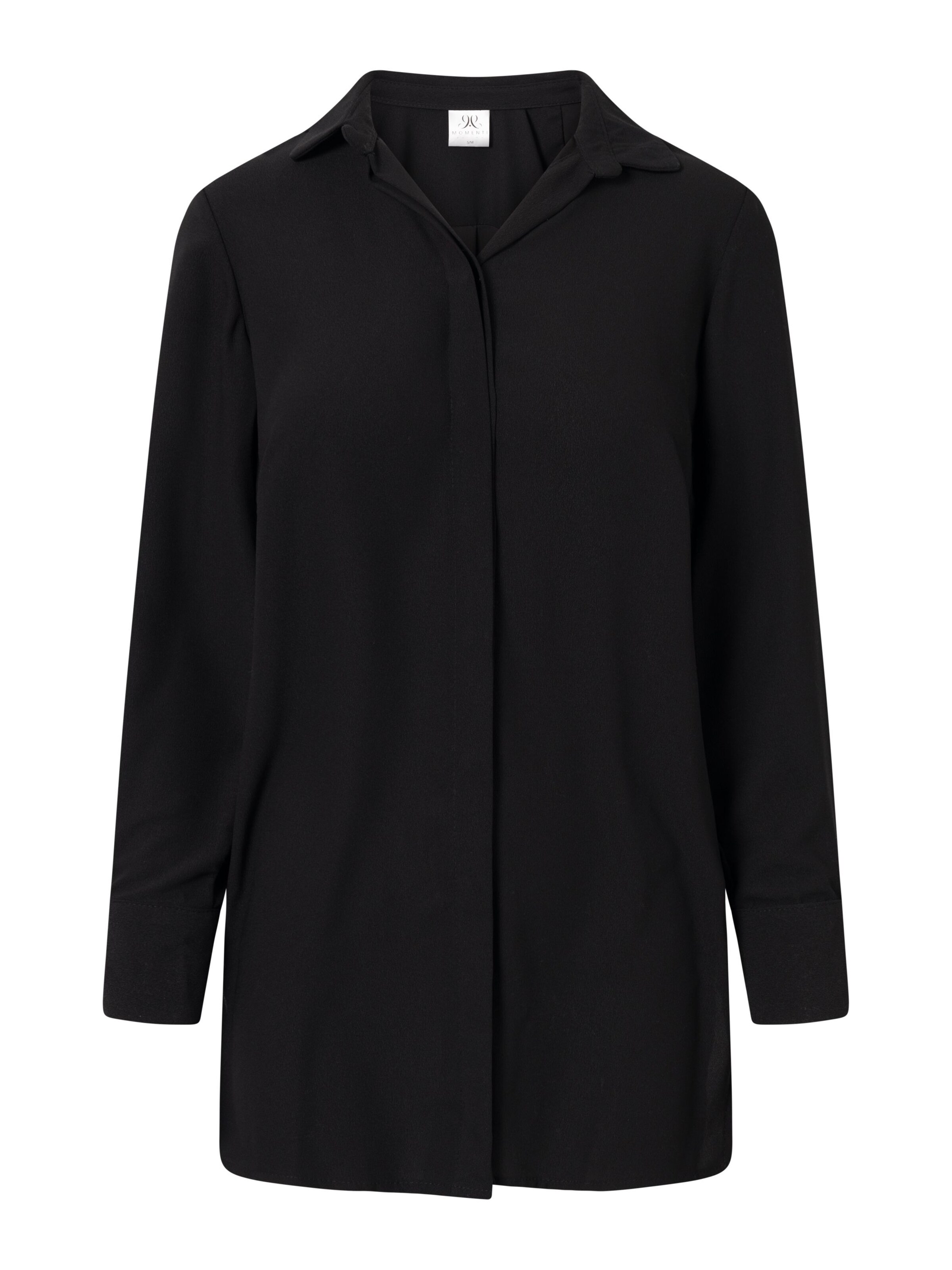 Momenti Per Me Pajama Shirt 'Bella' in Black: front