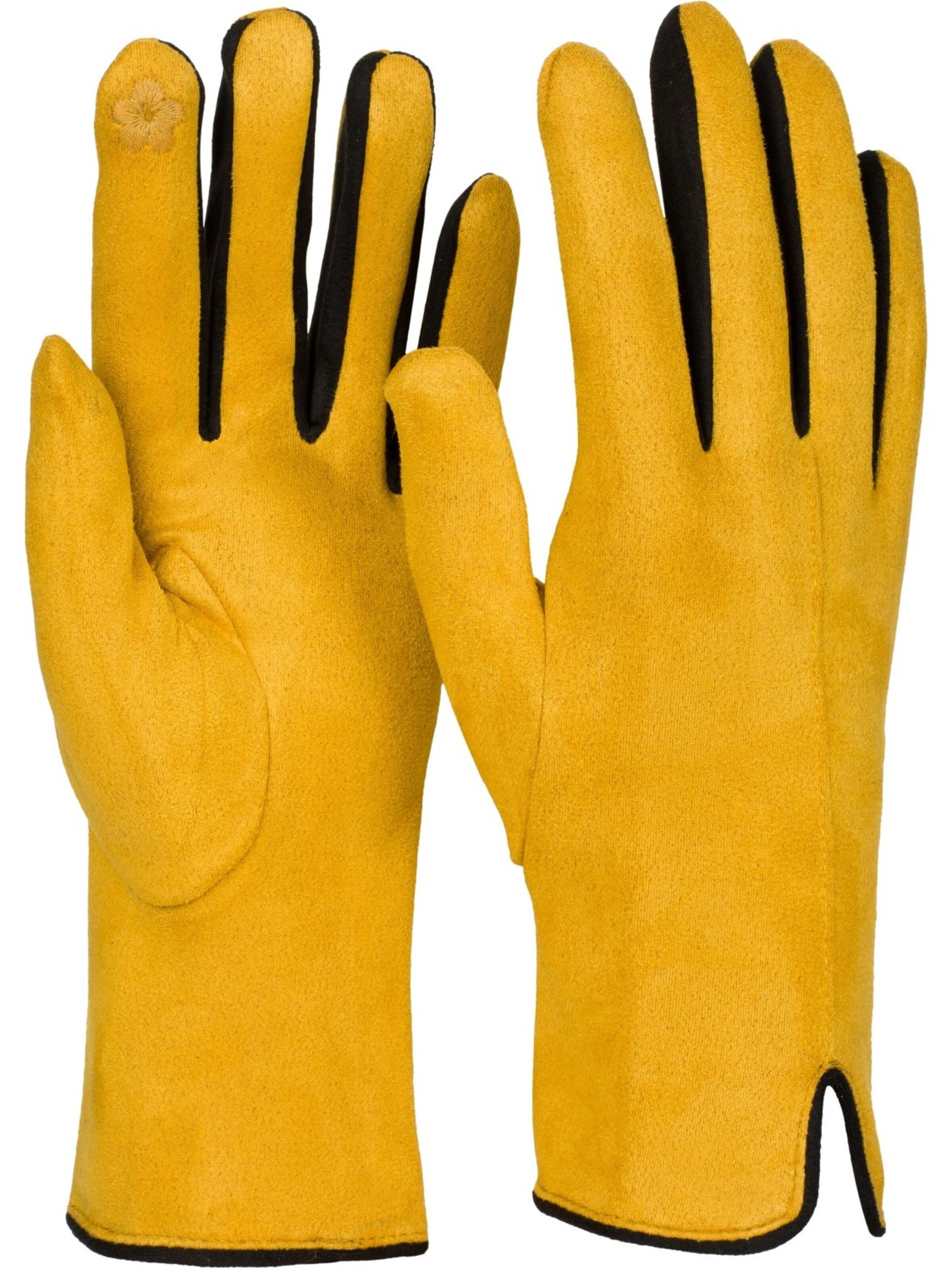 styleBREAKER Fingerhandschuhe 'Touchscreen Handschuhe Kontrast'‌‌‌‌‌‌‌‌‌ in XS-XL in curry, Produktansicht