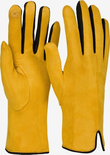 styleBREAKER Fingerhandschuhe 'Touchscreen Handschuhe Kontrast' in XS-XL in curry, Produktansicht