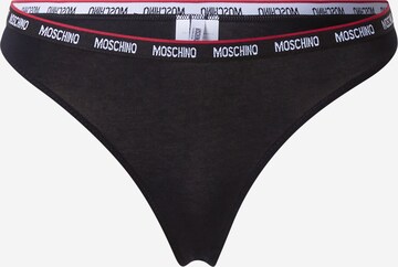 Moschino Underwear String in Zwart: voorkant