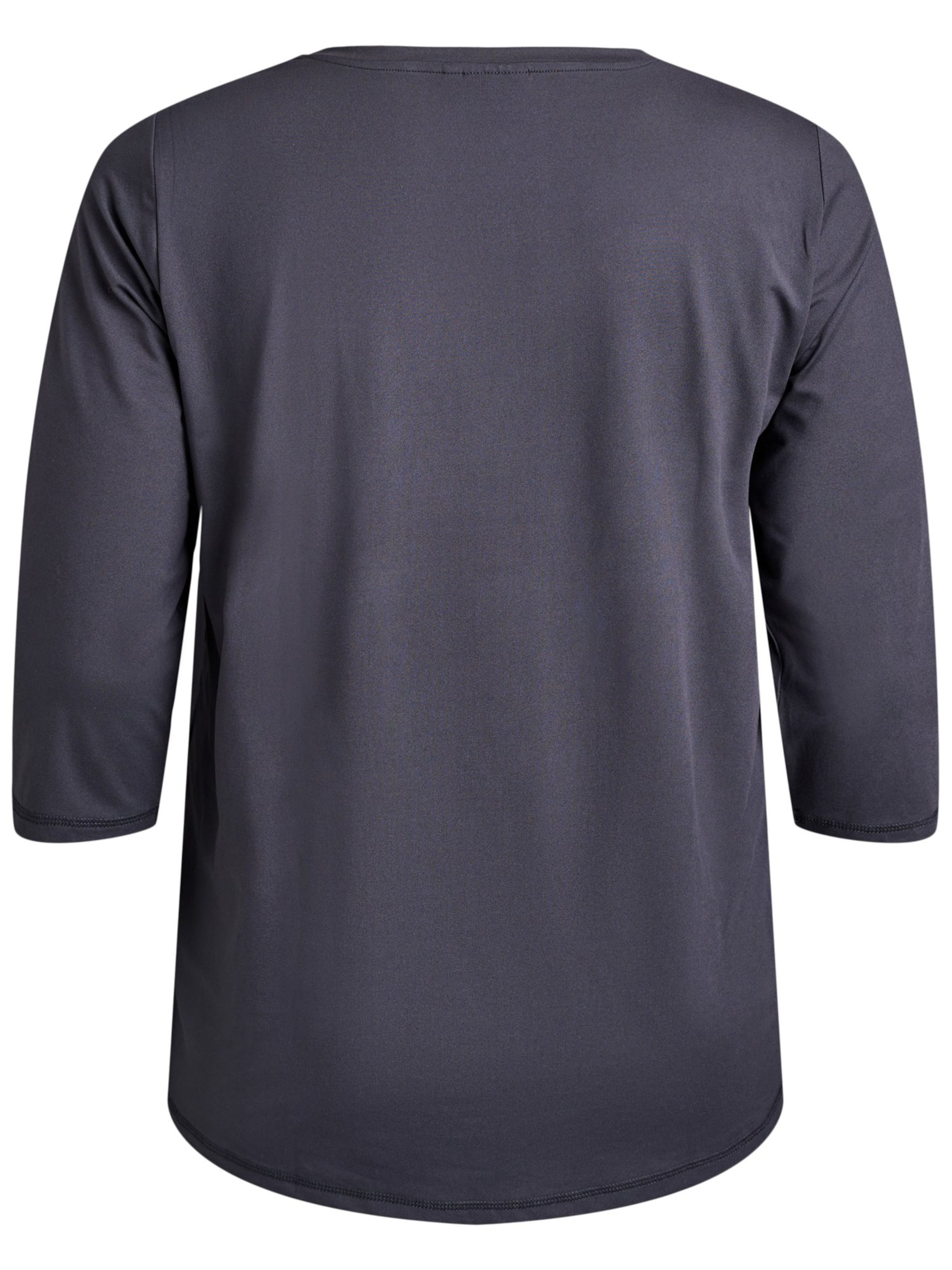 Active by Zizzi Shirt  'ABASIC ONE' in Grau