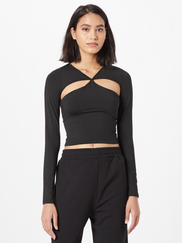 Parallel Lines Shirt in Schwarz: Vorderseite