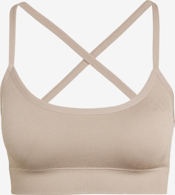 ADIDAS PERFORMANCE - Bustier Sujetador deportivo 'Essentials' en marrón: frente