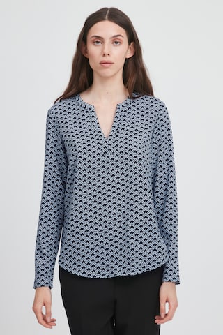 ICHI Blouse 'IHBRUCE SH6' in Blauw: voorkant