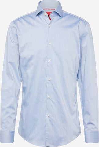 HUGO Red Slim fit Button Up Shirt 'Kason' in Blue: front