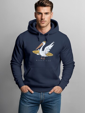 Neverless Sweatshirt 'Pelikan' in Blue