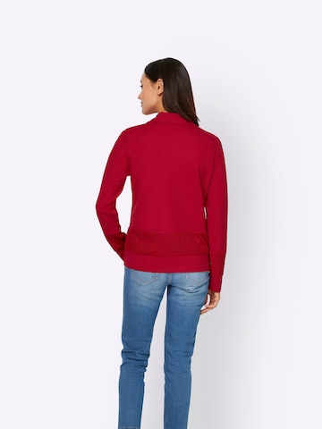 heine - Sudadera con cremallera en rojo