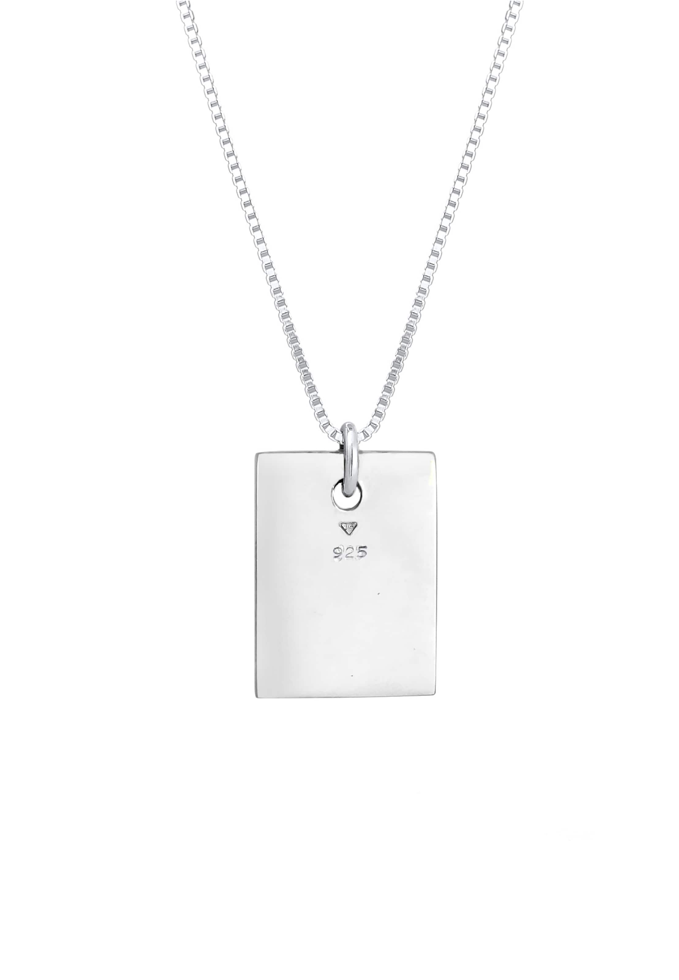 KUZZOI Halskette Dog Tag in Silber