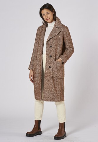 Fuchs Schmitt Between-Seasons Coat in Brown: front