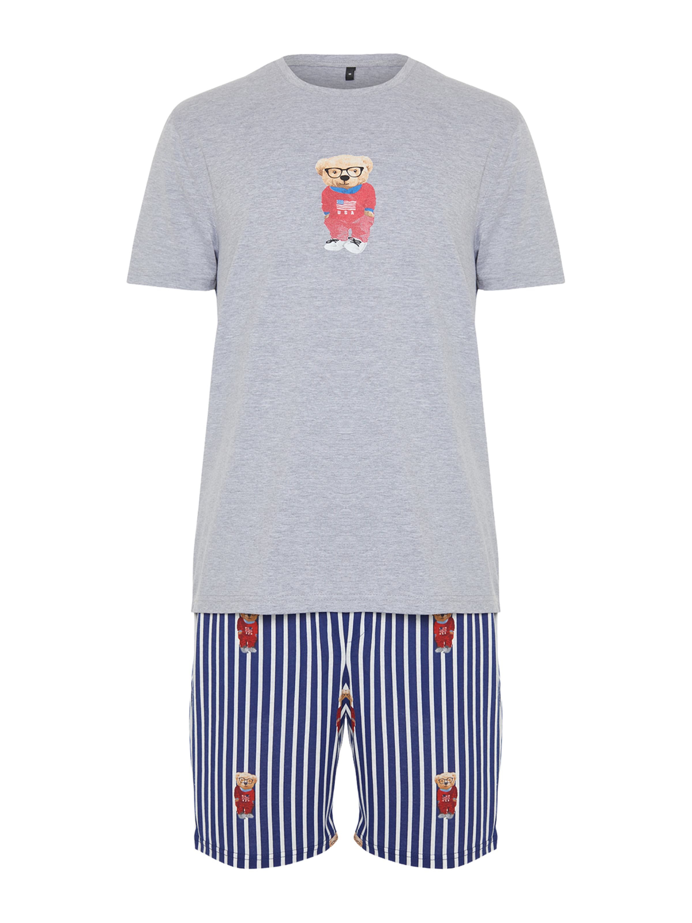 Trendyol Pyjama kurz in Grau: Vorderseite