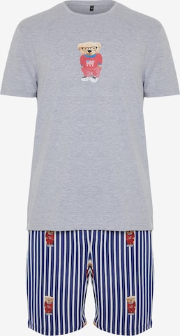 Trendyol Pyjama kurz in Grau: Vorderseite