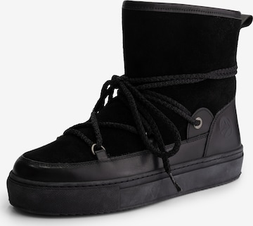 Travelin Enkellaarsjes 'Norquay' in Zwart: voorkant